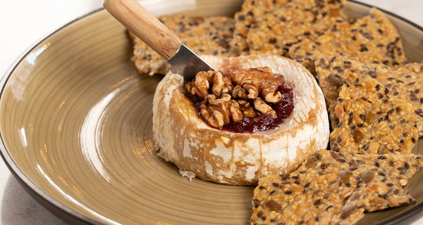 Baked Brie or Camenbert with Figs and Walnuts