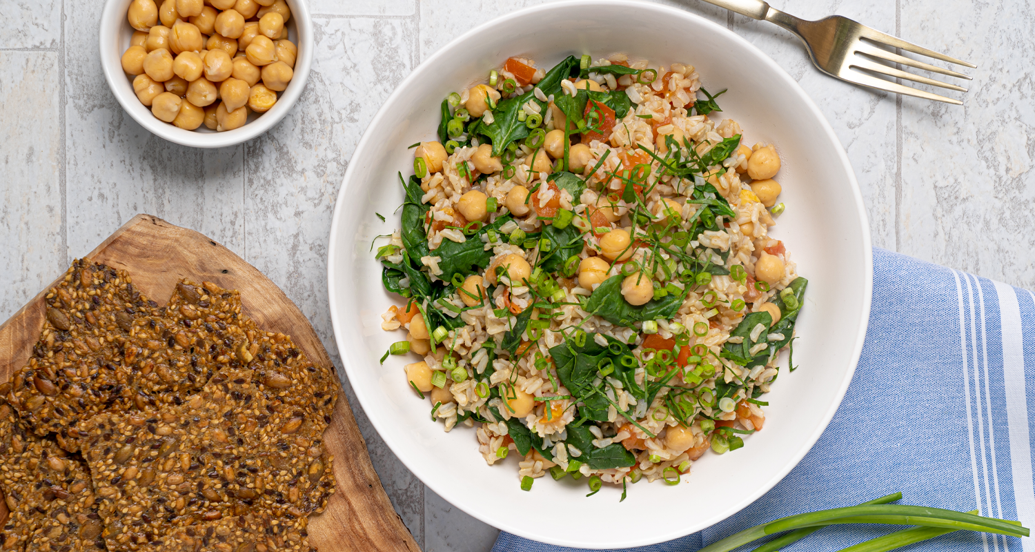 Rustic Chickpea Brown Rice Bowl – Top Seedz