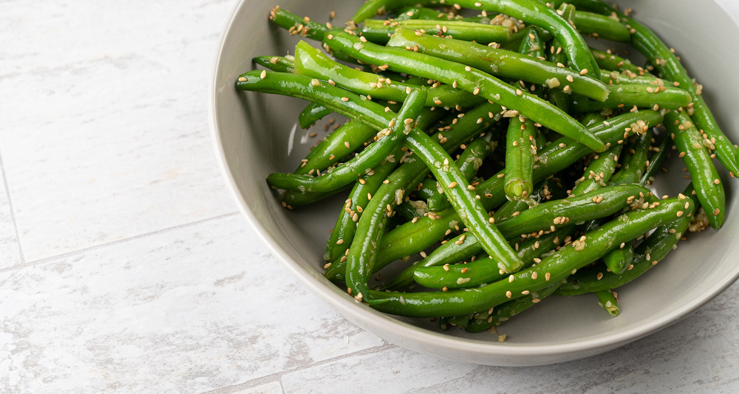 Green Beans with Sesame Seeds and Ginger Top Seedz