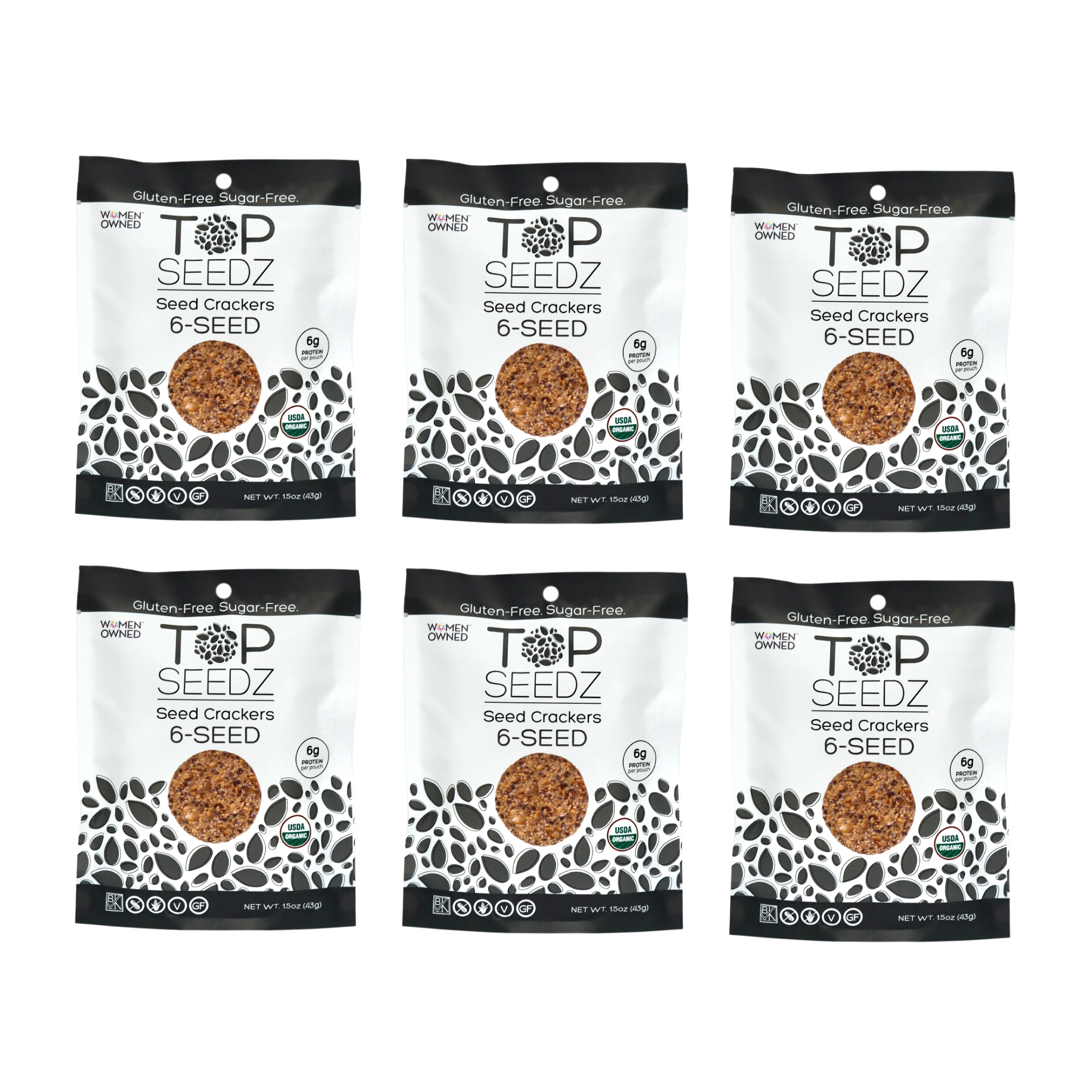 6-Seed Crackers Grab & Go - 6 Pack – Top Seedz