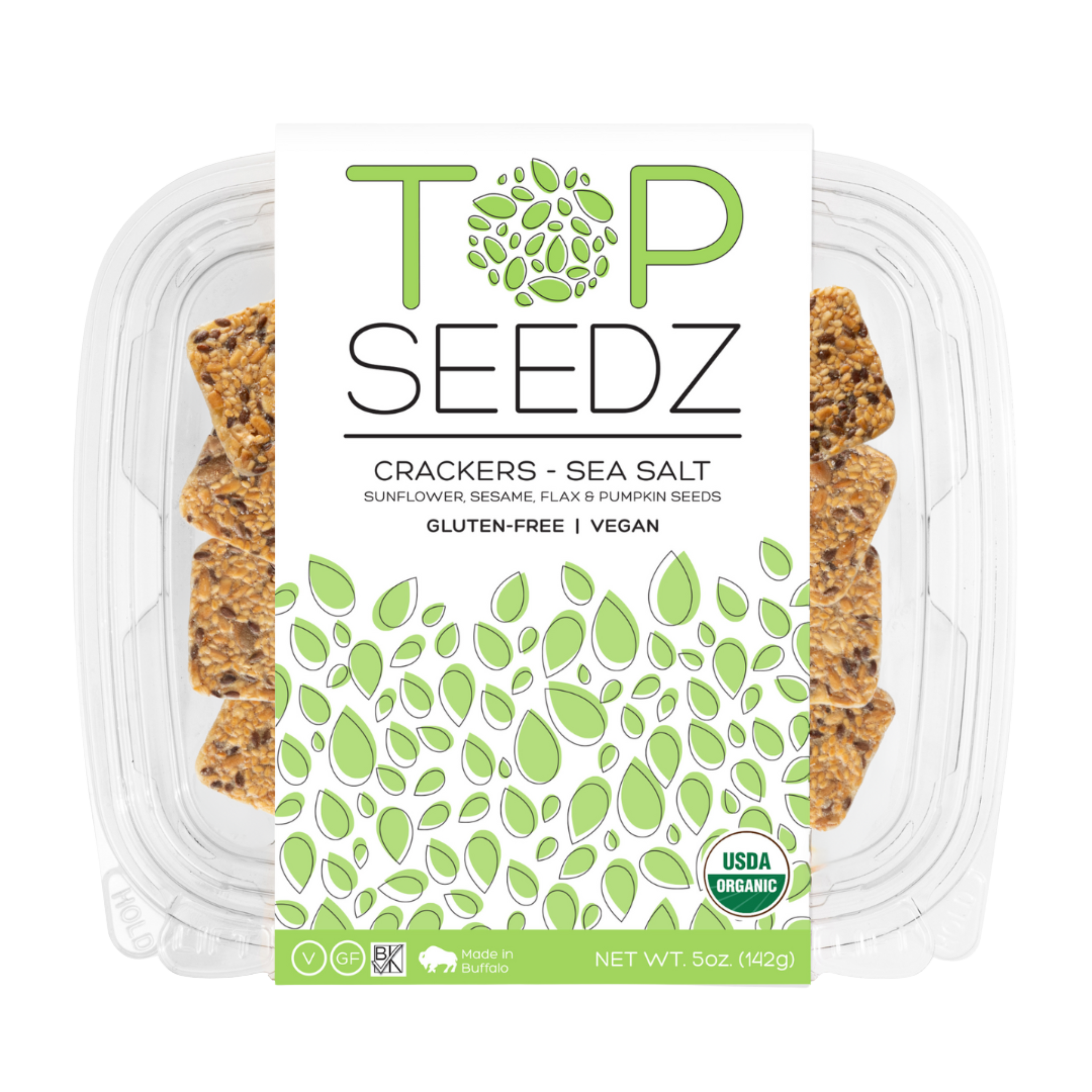 Organic Sea Salt Seed Crackers – Top Seedz