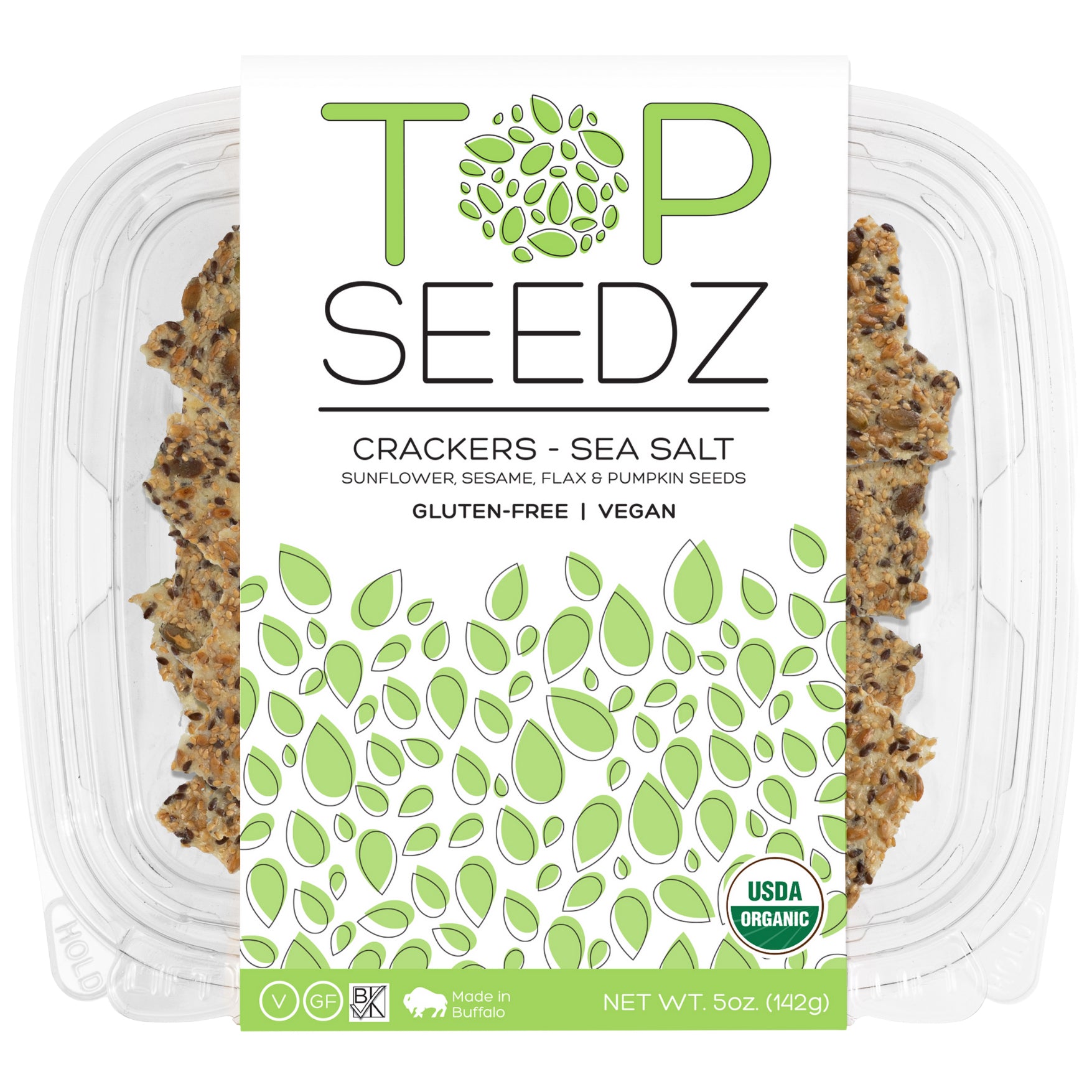 超激安 Seed Salt Sea Organic Crackers Seedz Top – トップス