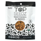 Top Seedz 6-Seed Crackers 1.5 oz Grab & Go snack pack, 6 g protein, gluten-free, sugar-free, USDA Organic
