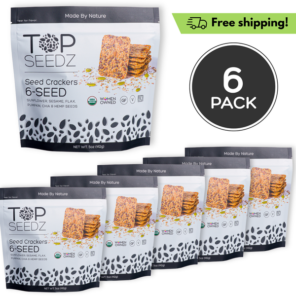 Organic 6-Seed Crackers - 6 pack – Top Seedz