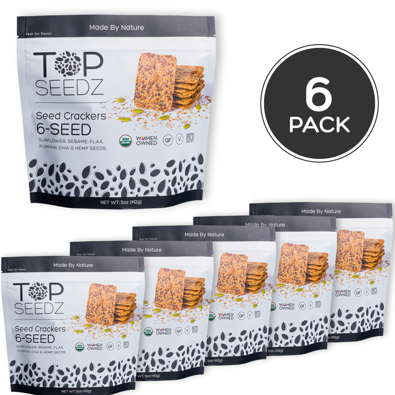 Organic 6-Seed Crackers - 6 pack – Top Seedz