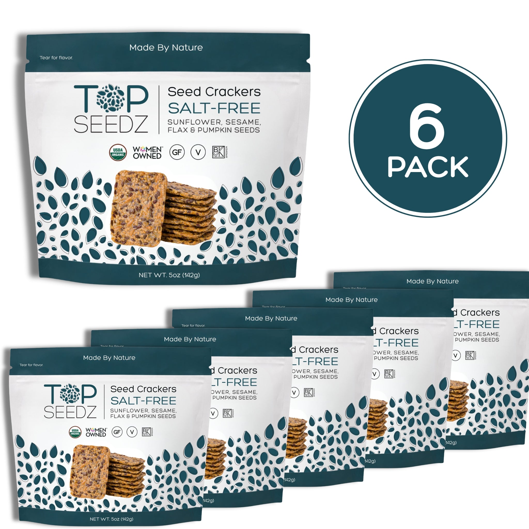 Salt-Free Crackers - 6 Pack – Top Seedz
