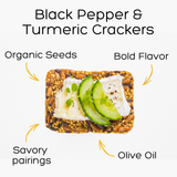 Black Pepper & Turmeric Crackers - 6 Pack