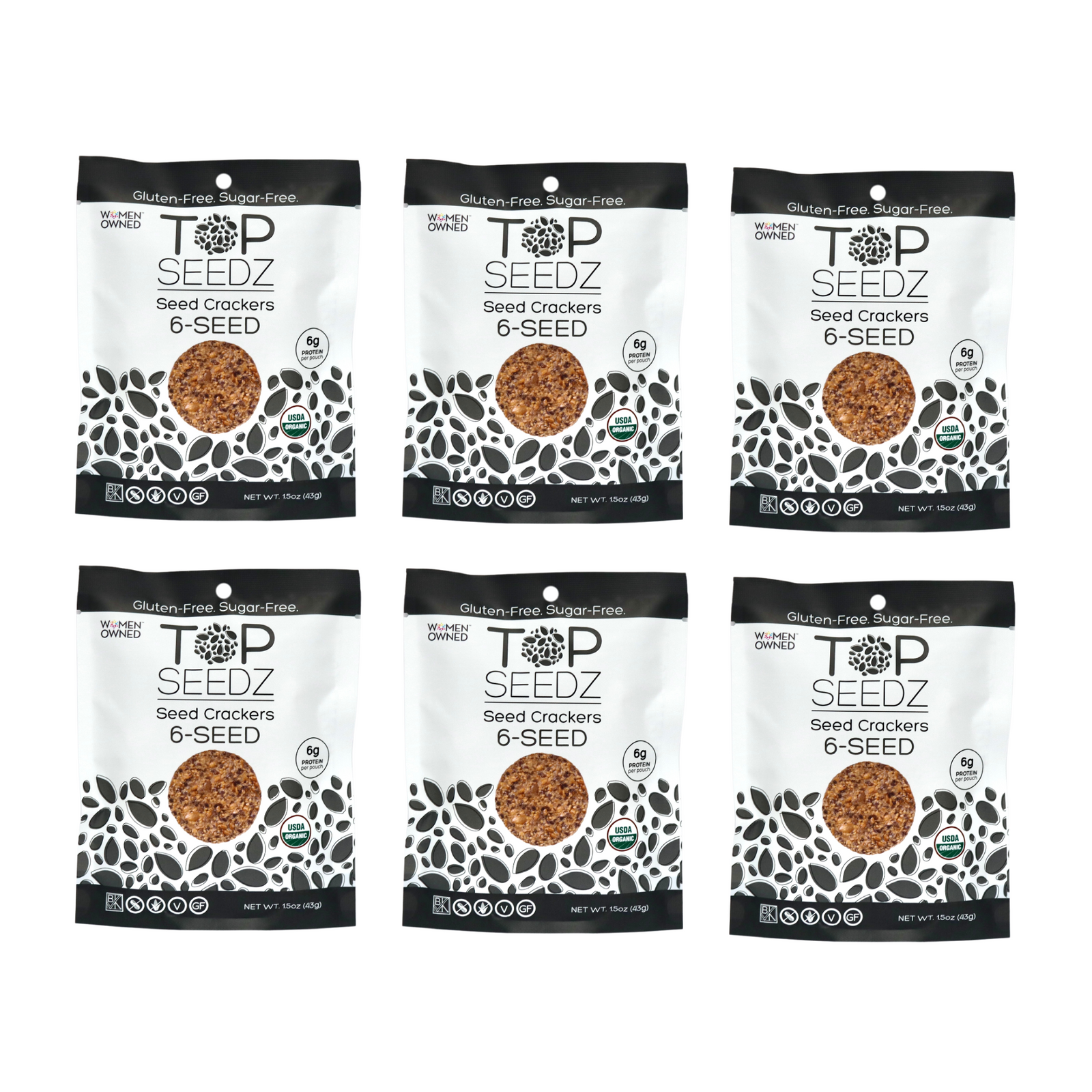 6-Seed Crackers Grab & Go - 6 Pack – Top Seedz