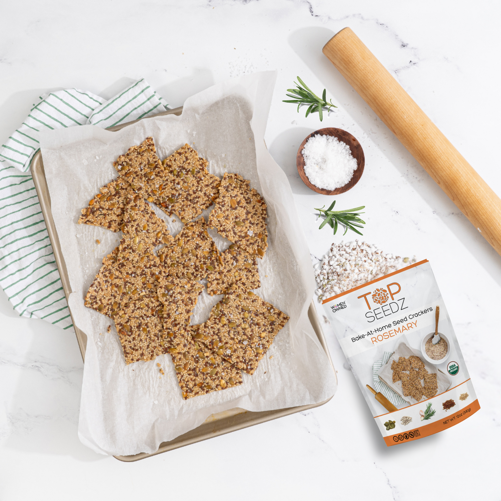Rosemary | Bake-At-Home Cracker Mix – Top Seedz