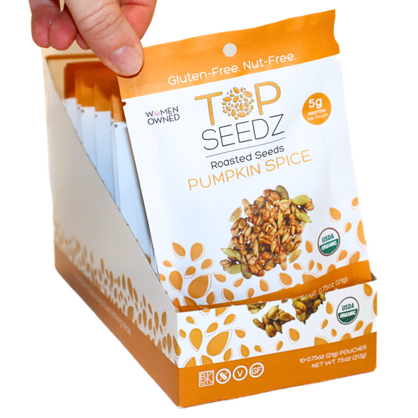 Pumpkin Spice Roasted Seeds Counter Display