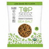 Top Seedz Sea Salt Seed Crackers 0.75 oz grab-and-go snack pack, 110 calories, organic