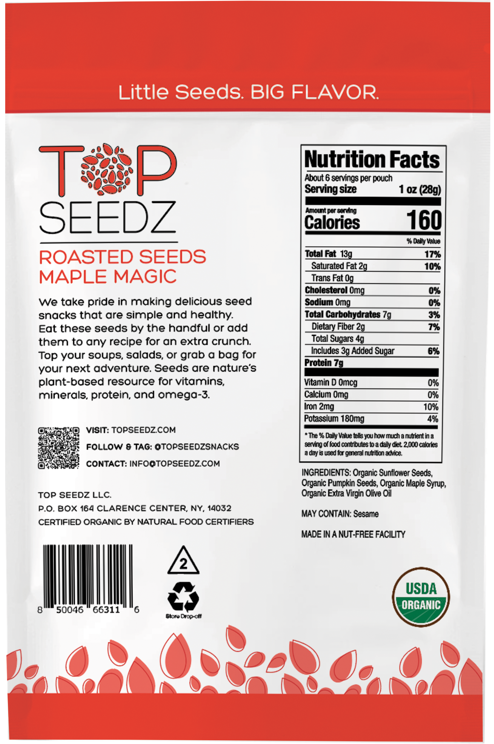Sea Salt & Maple Magic Roasted Seeds - 6 Pack – Top Seedz