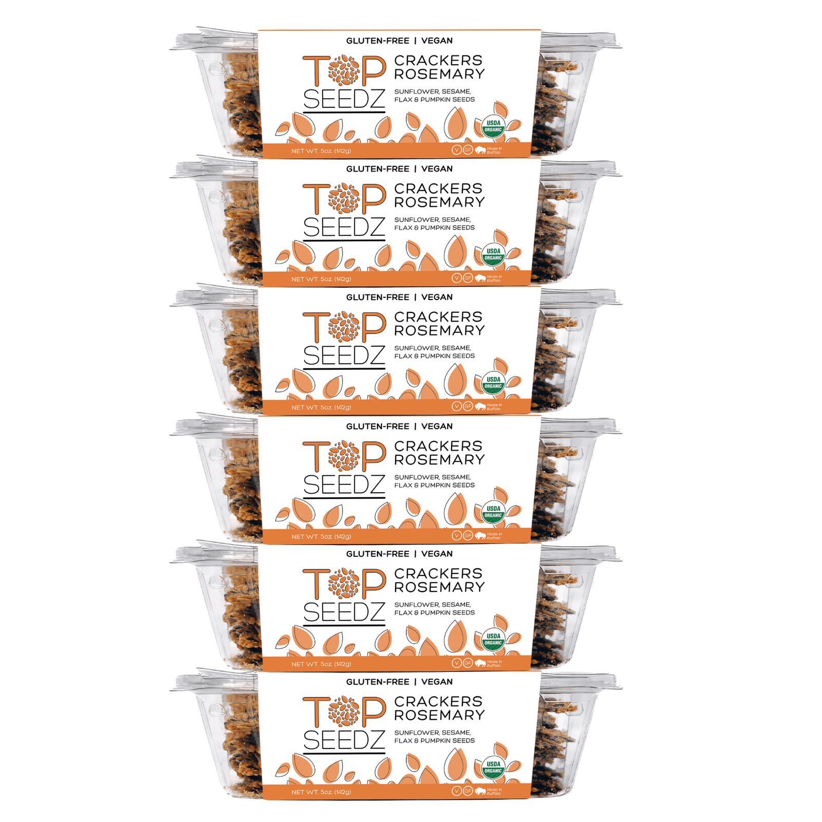 トップス Butcher products Organic Rosemary Crackers - 6 pack – Top Seedz