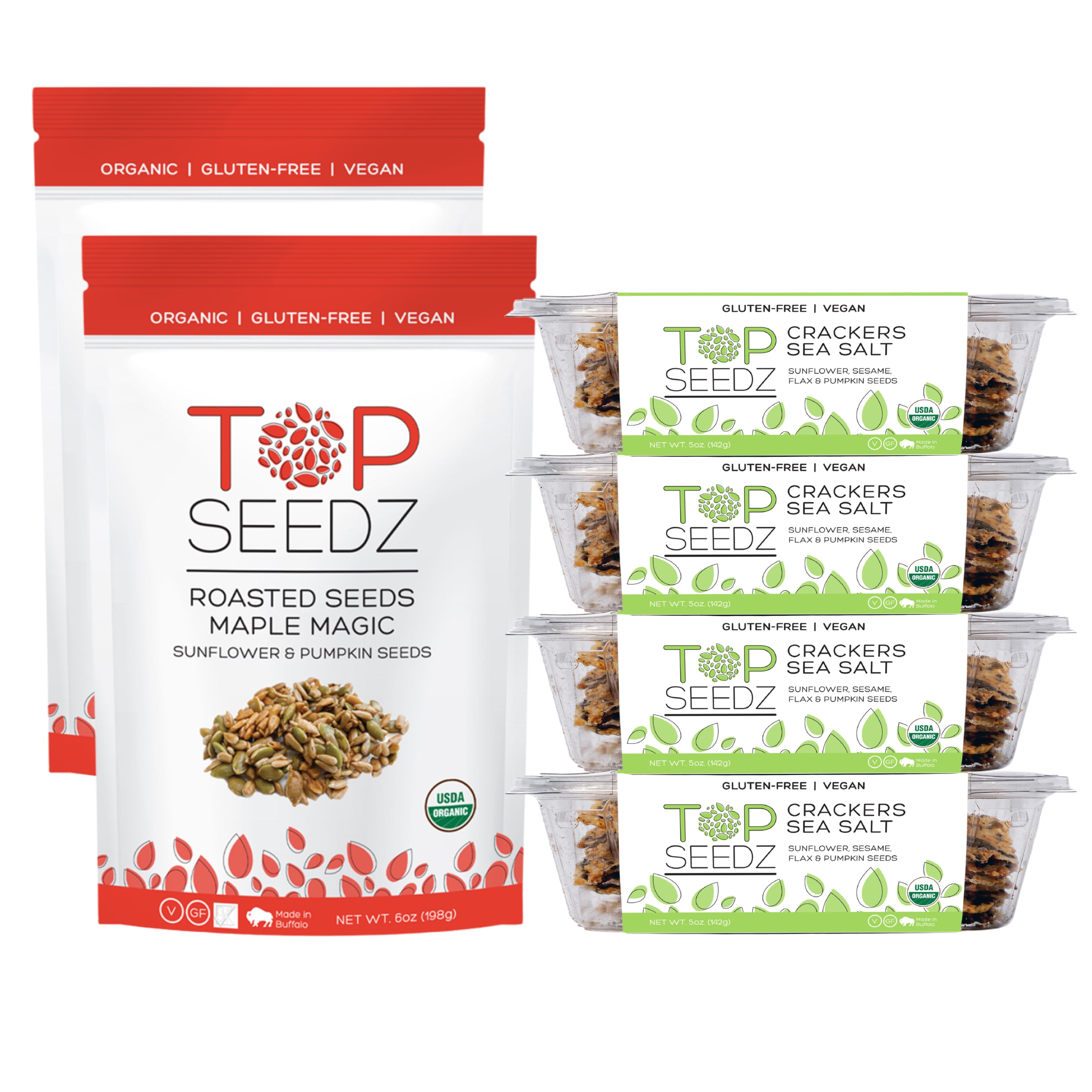 Maple Magic & Sea Salt Crackers (6 Pack) Top Seedz