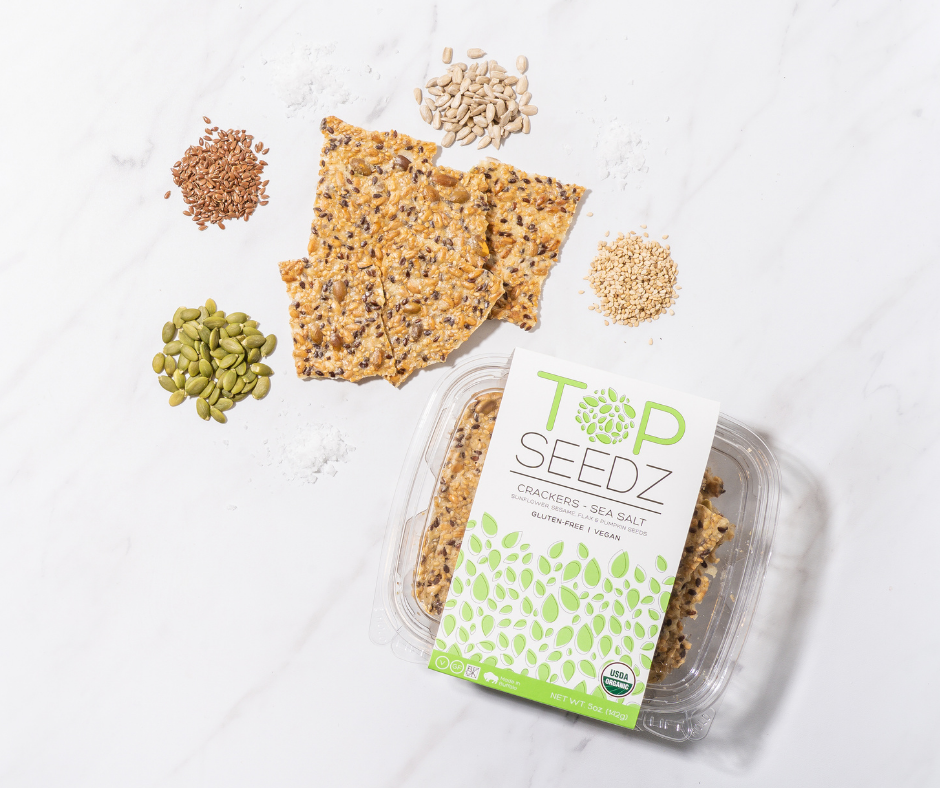 Sea Salt (5 oz) Vegan, GlutenFree, Seed Crackers Top Seedz